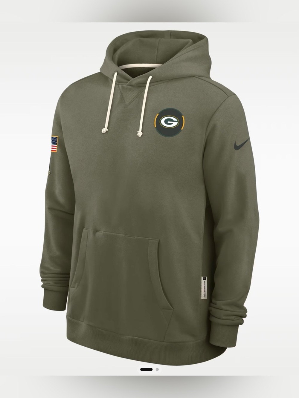 Green Bay Packers Nike 2025 Salute to Service Sideline Standard Issue Hoodie XL